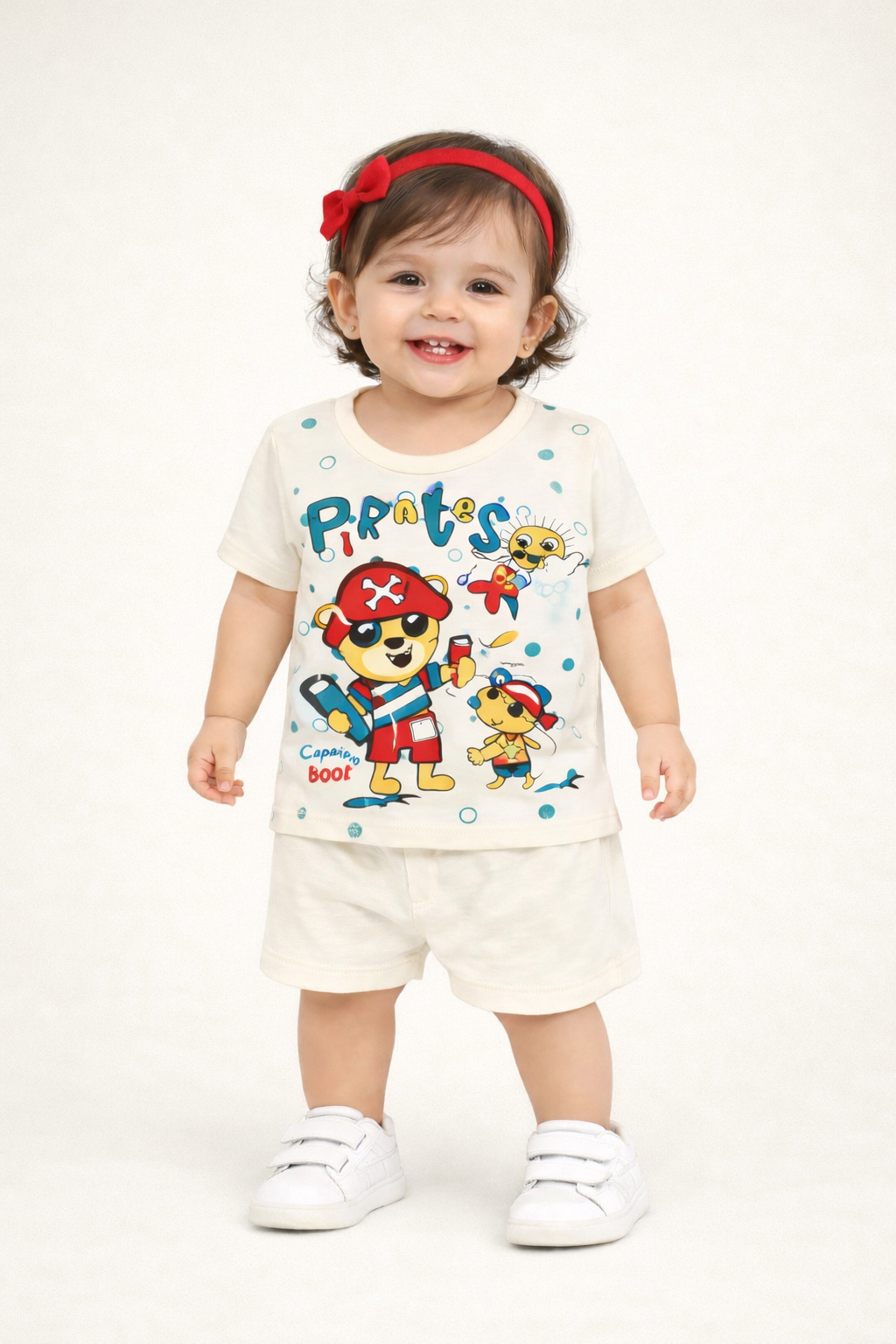 Baby(Girl) Clothing Set – 100% Cotton Skin T-Shirt & Shorts Co-Ord Sets