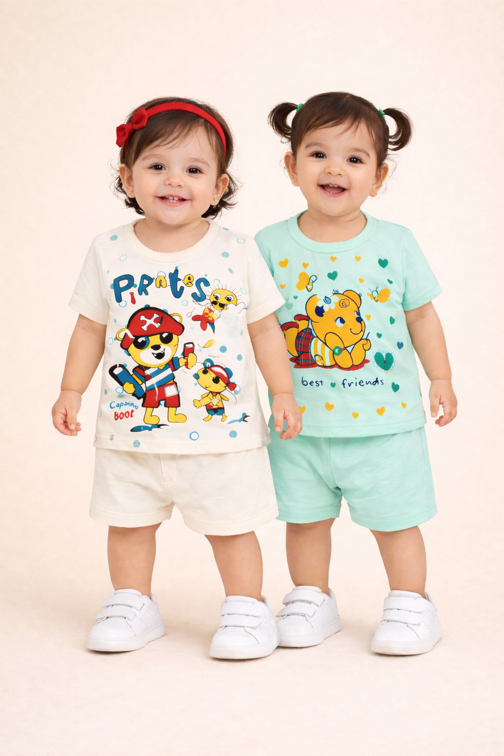 Combo of 2 – 100% Cotton Baby(Girl) Clothing Co-Ord Sets