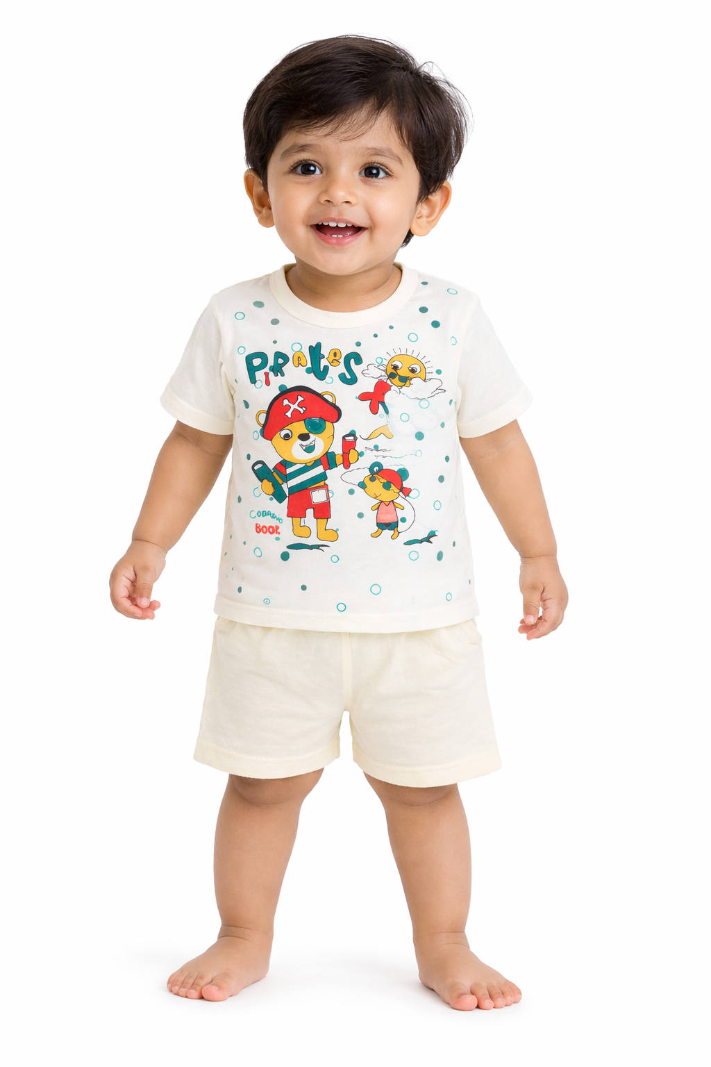 Baby(Boy) Clothing Set – 100% Cotton skin T-Shirt & Shorts Co-Ord Sets