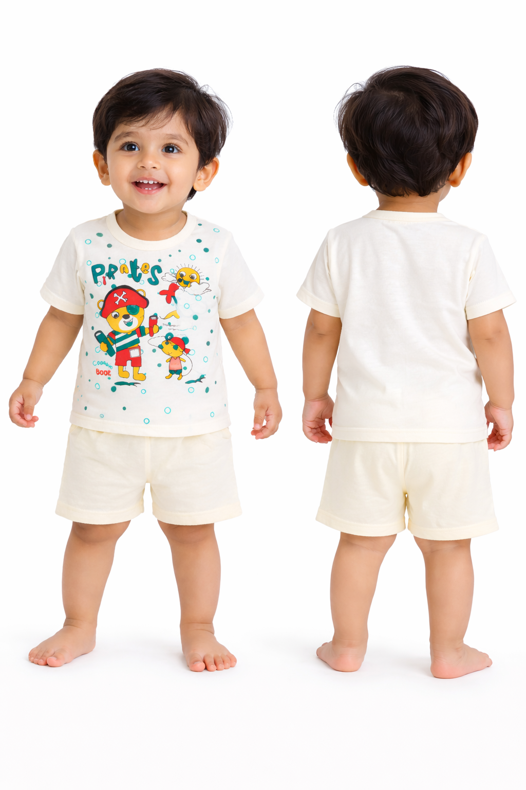 Baby(Boy) Clothing Set – 100% Cotton skin T-Shirt & Shorts Co-Ord Sets