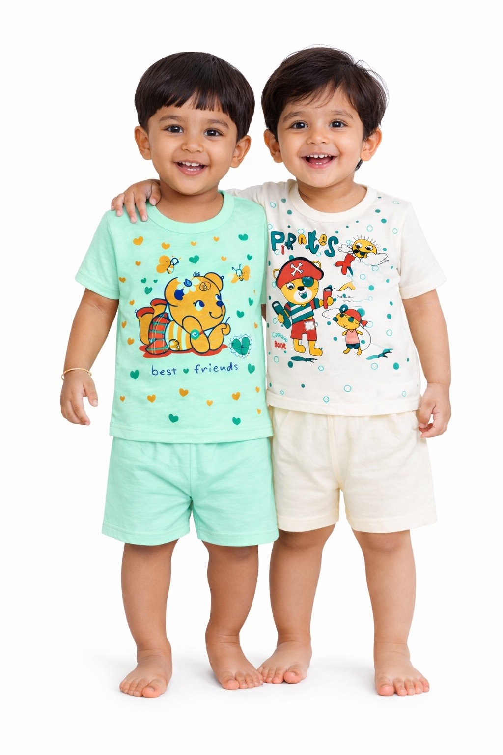 Combo of 2 – 100% Cotton Baby(Boy) Clothing Co-Ord Sets