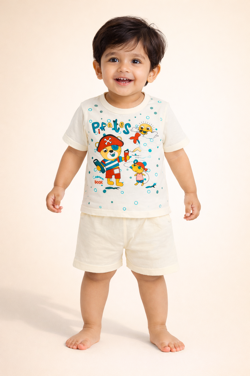 Baby(Boy) Clothing Set – 100% Cotton skin T-Shirt & Shorts Co-Ord Sets